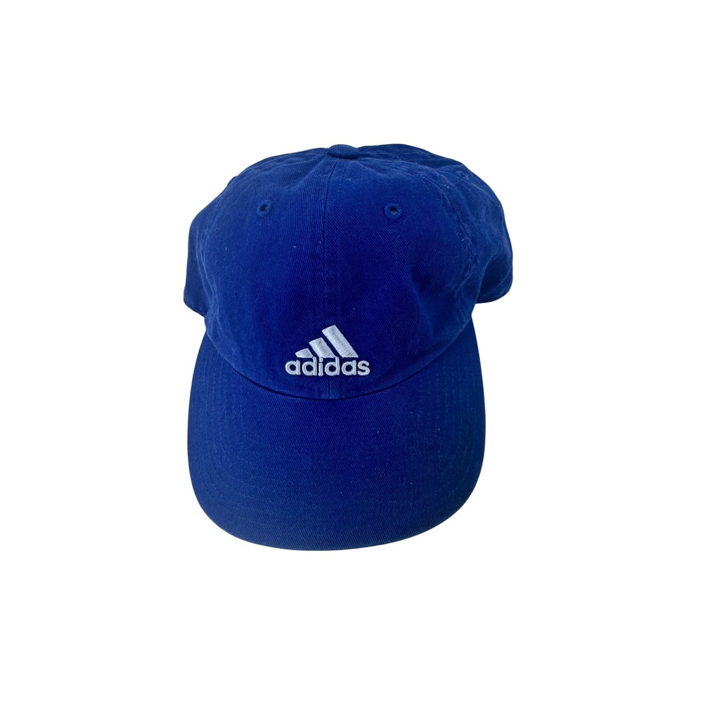 Adidas Baseball Cap Blue Climalite Adjustable Strap Logo Mens